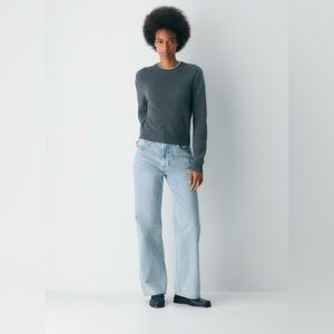 Denim Forum Light Blue Straight Leg Jeans